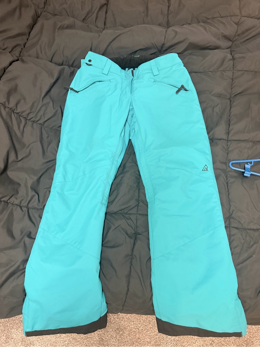 Turquoise Snow Jogger Pants with Zip Pockets - Unbranded